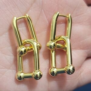 (SOLD) Gold Geometric Earrings